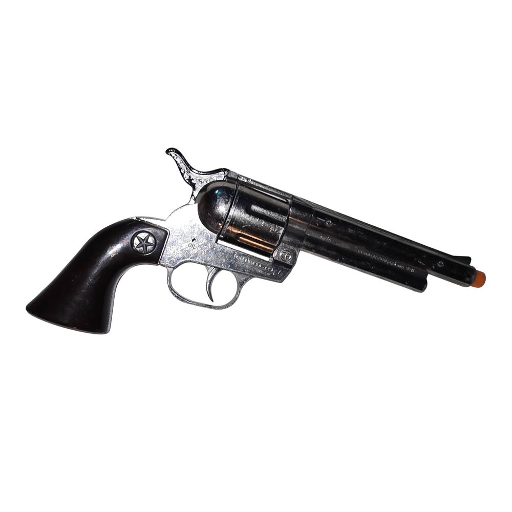 Gonher Toy Prop Cosplay Costume Cowboy Cowgirl CAP Revolver Pistol Gun Silver
